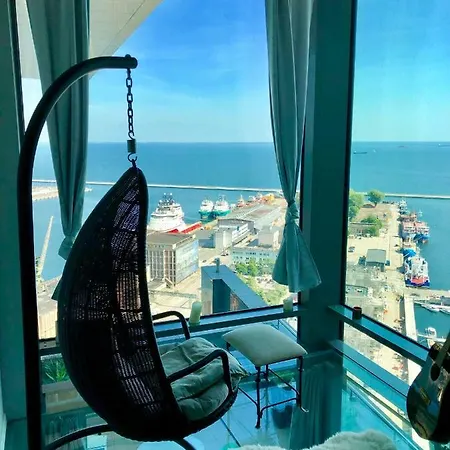 Apartmán Sea Towers Penthouse 23-24 Two-Floors Sea View Panoramic Terrace 110M2 !!! Jacuzzi Gdyně Exteriér fotografie